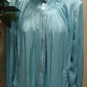 Chico's Casual Sateen Zipper Jacket